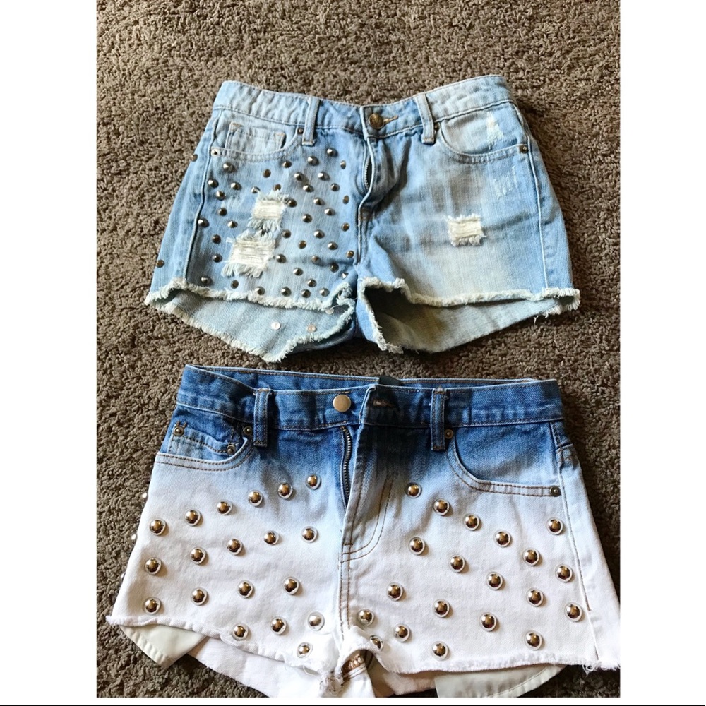High Rise Denim Shorts